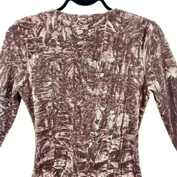 Makers of Dreams Velvet Bodysuit M, Plunge Neck, Twist Front, Boho Chic Sexy Top - Picture 10 of 16